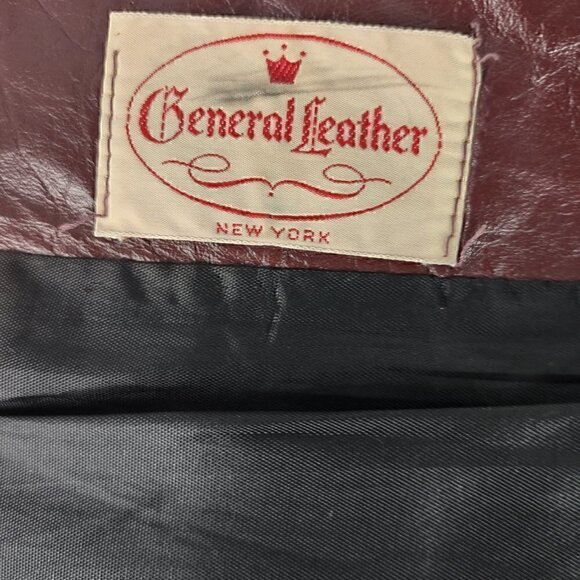 General Leather Women's Two Button Chocolate Leather Coat Jacket Size 24.5 - Picture 11 of 13